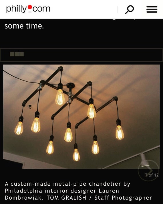 Iron online pipe chandelier