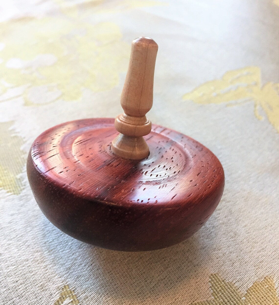 Wooden Spinning Top Etsy