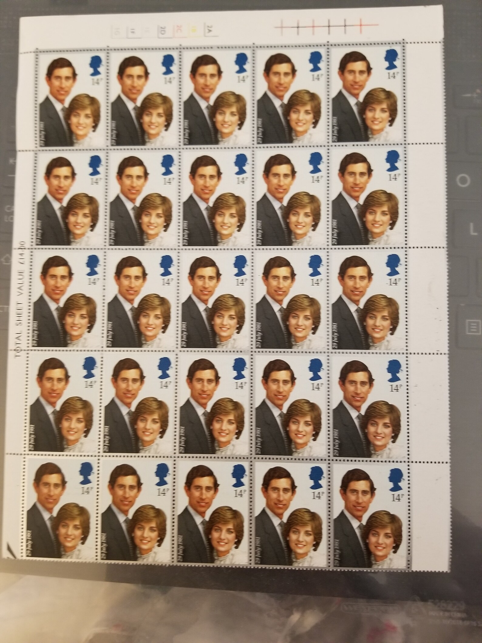 Prince Charles and Princess Diana 14 P Stamp New Unused Etsy