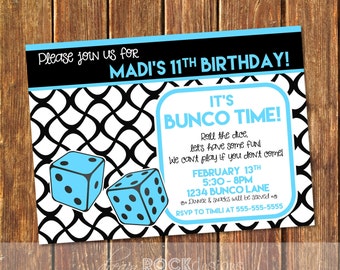 Bunco Invitations Etsy