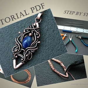 Wire pendant tutorial Wire weave tutorial Wire wrap jewelry tutorial Solder tutorial Dorasaccessory PDF Advanced wire