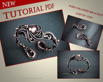 Wire wrap tutorial bracelet Wire tutorial Wire wrapping tutorial Wire lesson Wire weave tutorial Wire jewelry tutorial Dorasaccessory pdf