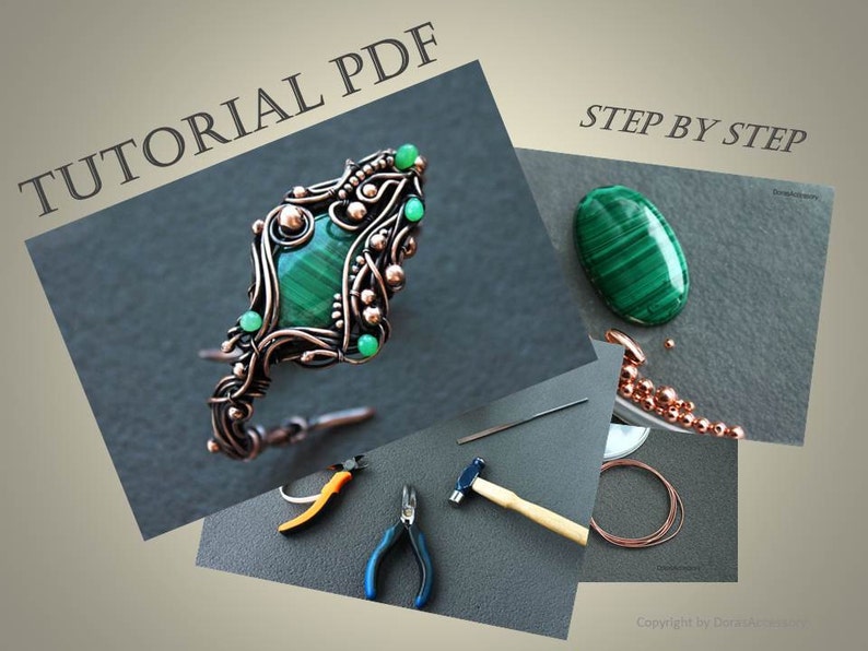 Wire wrap bracelet tutorial Tutorial for wire jewelry Wire weave bracelet tutorial DIY wire project Wire jewelry tutorial PDF Dorasaccessory