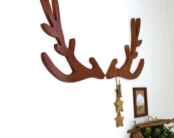 trophy of deer-trophy of animal- wood trophy-  with  stars.