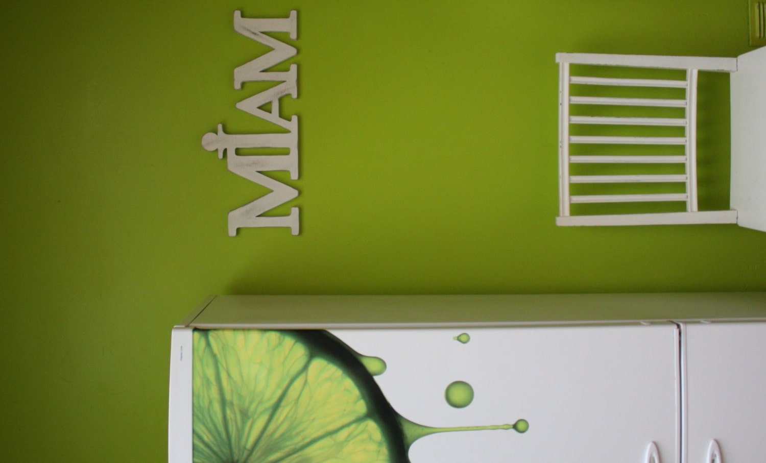 Mot en Bois Miam Pour Une Décoration Murale Originale