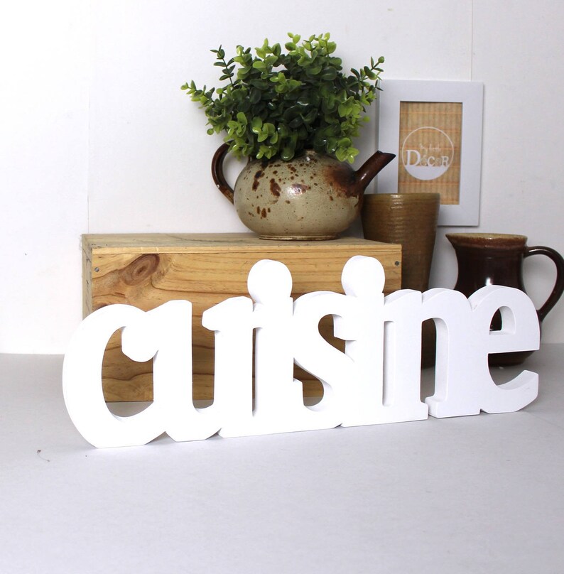 lettre cuisine en bois