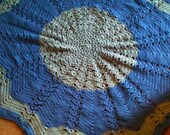Blau und grau 13 Punkt Stern Afghan! Weich und schön!