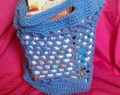 Light Blue Open Weave Market Bag Reusable Bag!