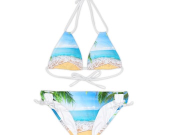 Ensemble bikini à lanières (AOP)