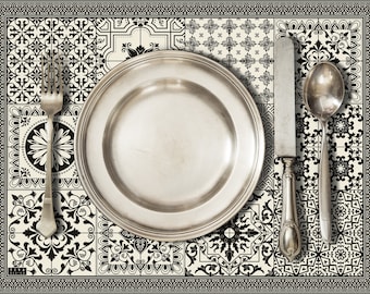 Designer Placemats, Heat Resistant Table Decor, Set of 4, TIVA DESIGN
