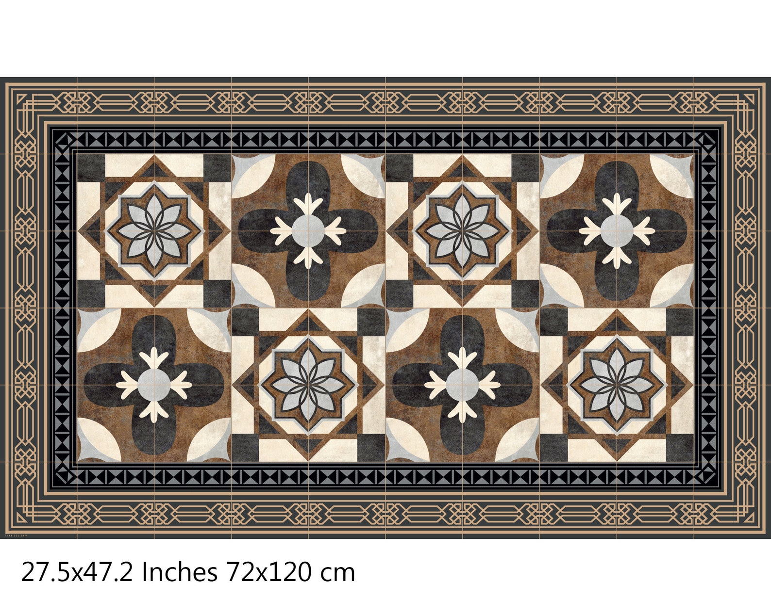 TIVA DESIGN Knights Templar Vinyl Floor Mat Decorative Etsy