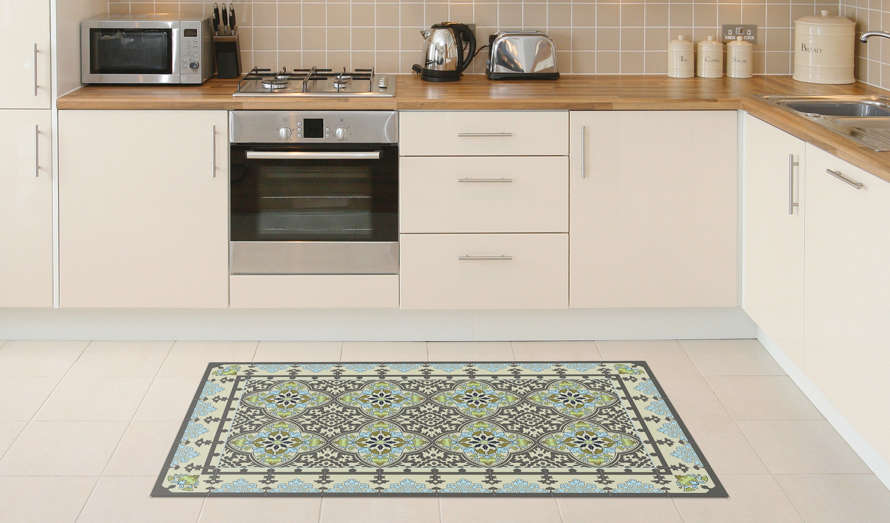 TIVA DESIGN Victoria Vinyl Floor Mat Decorative Linoleum PVC Etsy