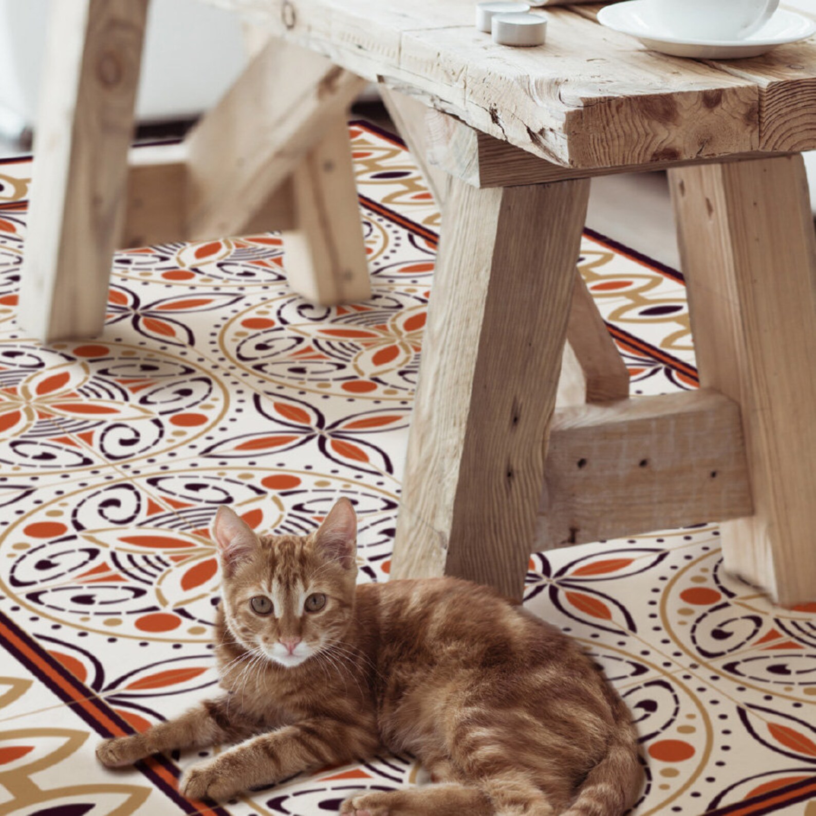 PVC Floor Mat for the Kitchen or the Bath Room . Cinnamon by Etsy