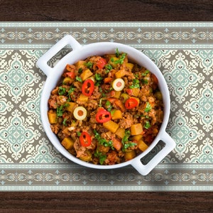 Heat Resistant Table Runner Trivet Protects Furniture & countertop from hot Dishes and Scratches, Unique design by TIVA DESIGN - Pushkar
