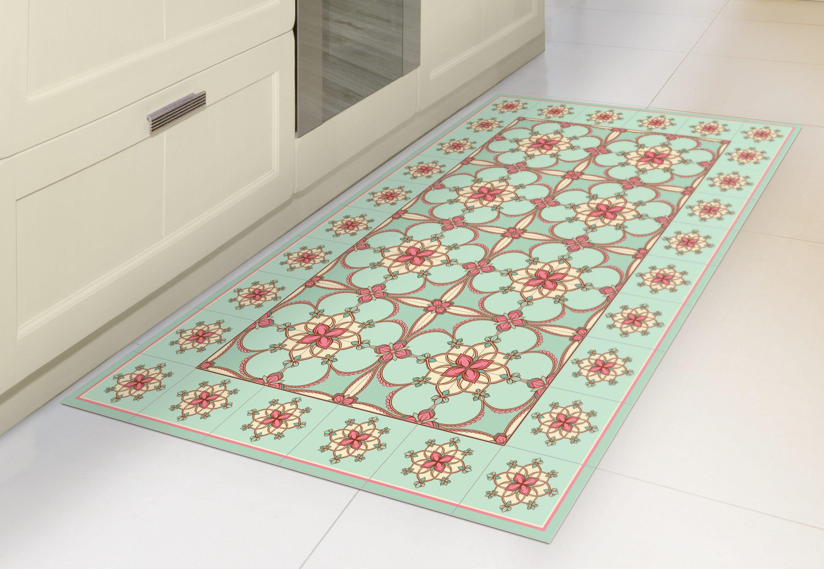 Vinyl Rug Mat Vinyl Floor Mat – Decorative PVC Rug, Anti-slip Runner