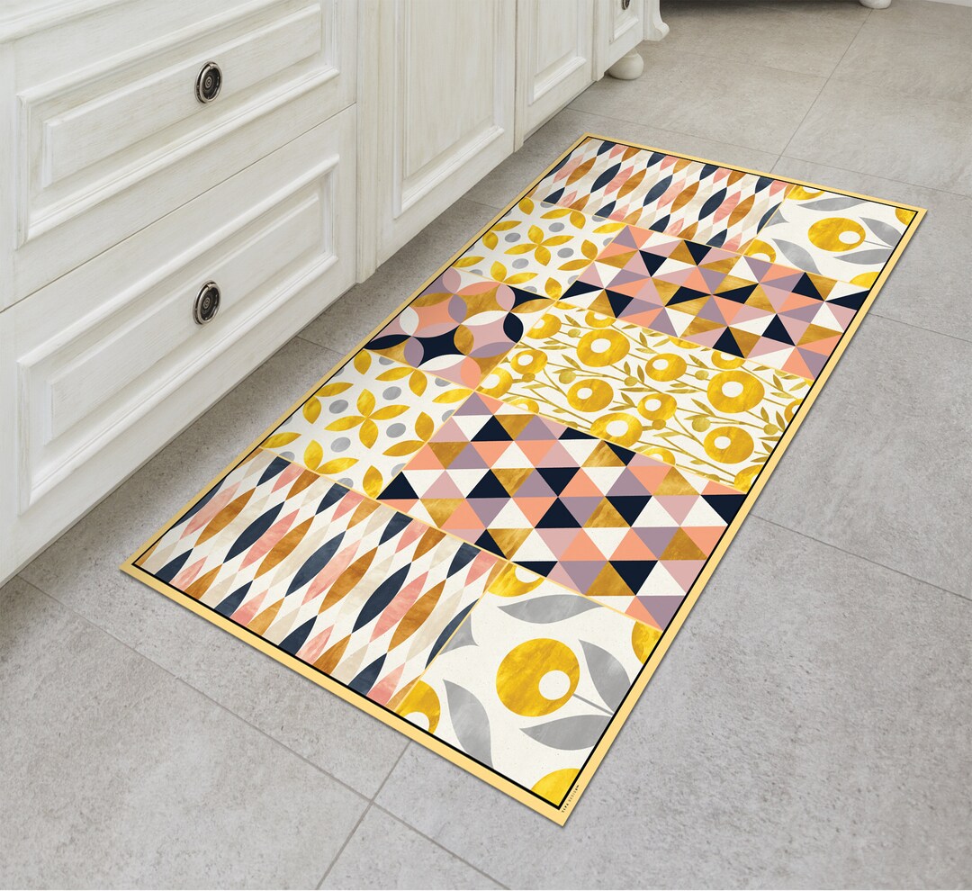 TIVA DESIGN Bauhaus Vinyl Floor Mat Decorative Rug Runner Etsy