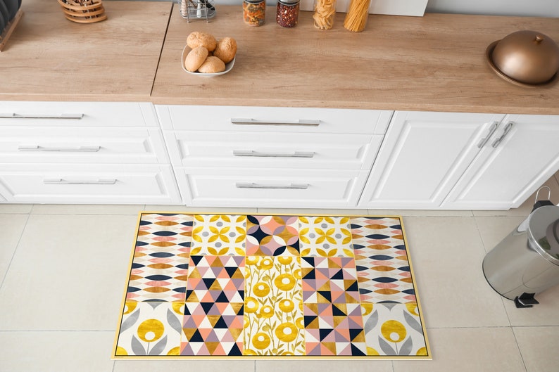 TIVA DESIGN Bauhaus Vinyl Floor Mat Decorative Rug Runner Etsy