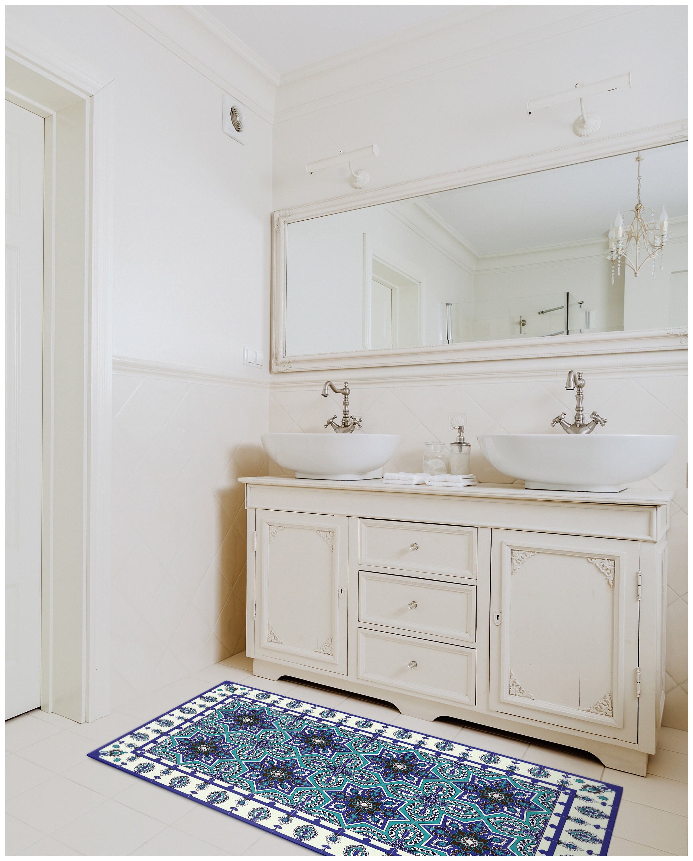 TIVA DESIGN Eastern Star Vinyl Floor Mat Rug Runner Tile Etsy