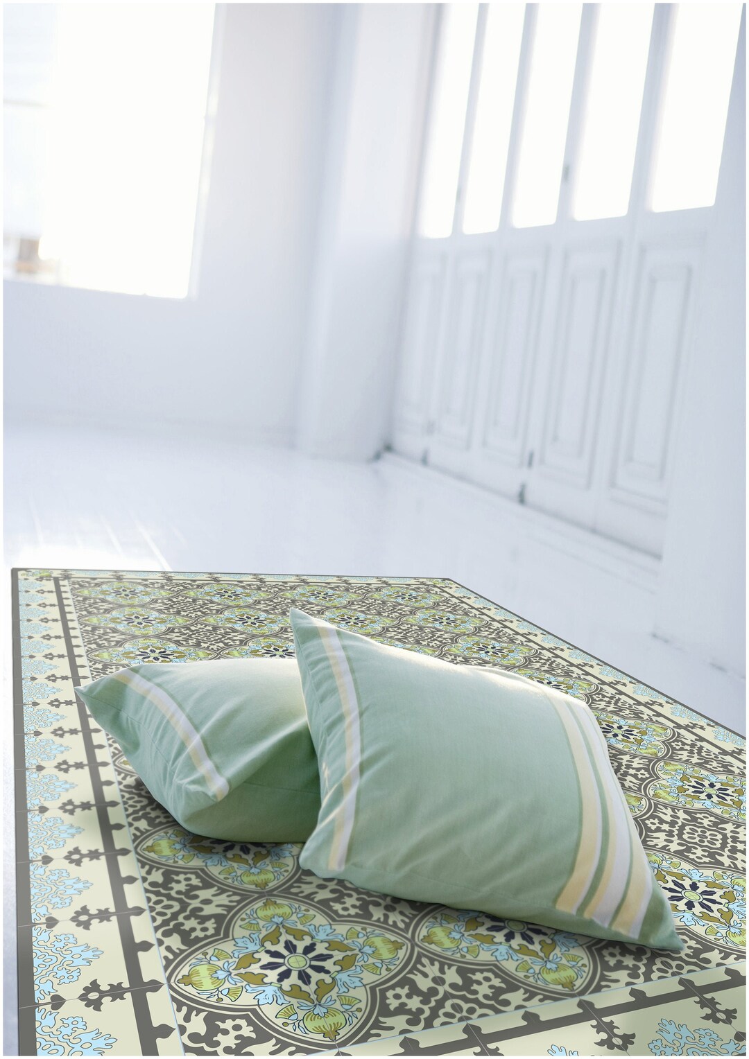 Vinyl Rug Mat Vinyl Floor Mat – Decorative PVC Rug, Anti-slip Runner, “victoria” by ...