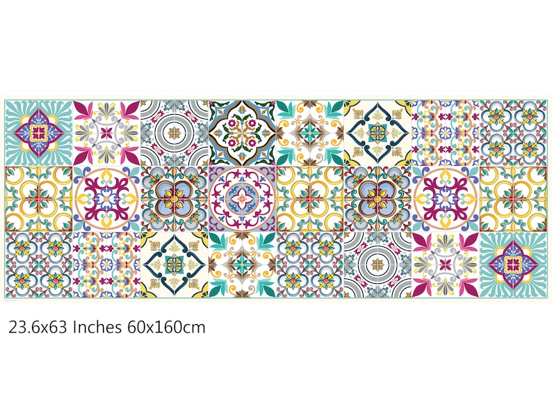 TIVA DESIGN Deep Purple Vinyl Floor Mat Decorative Linoleum Etsy