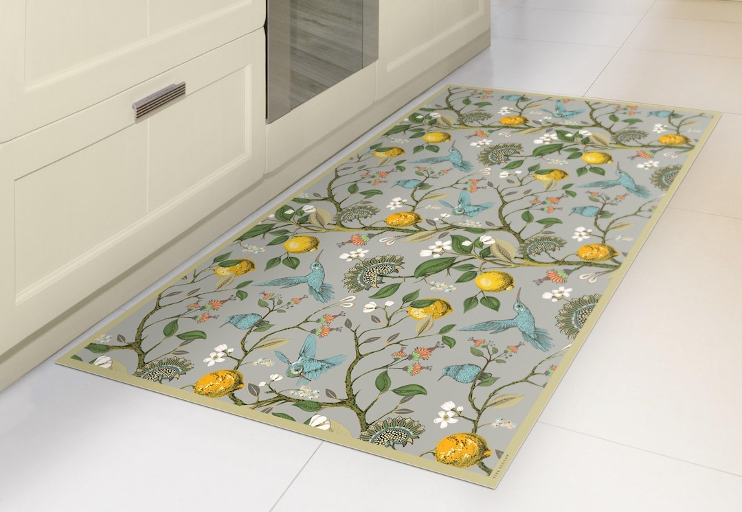 Vinyl Rug Mat Vinyl Floor Mat – Decorative PVC Rug, Anti-slip Runner,