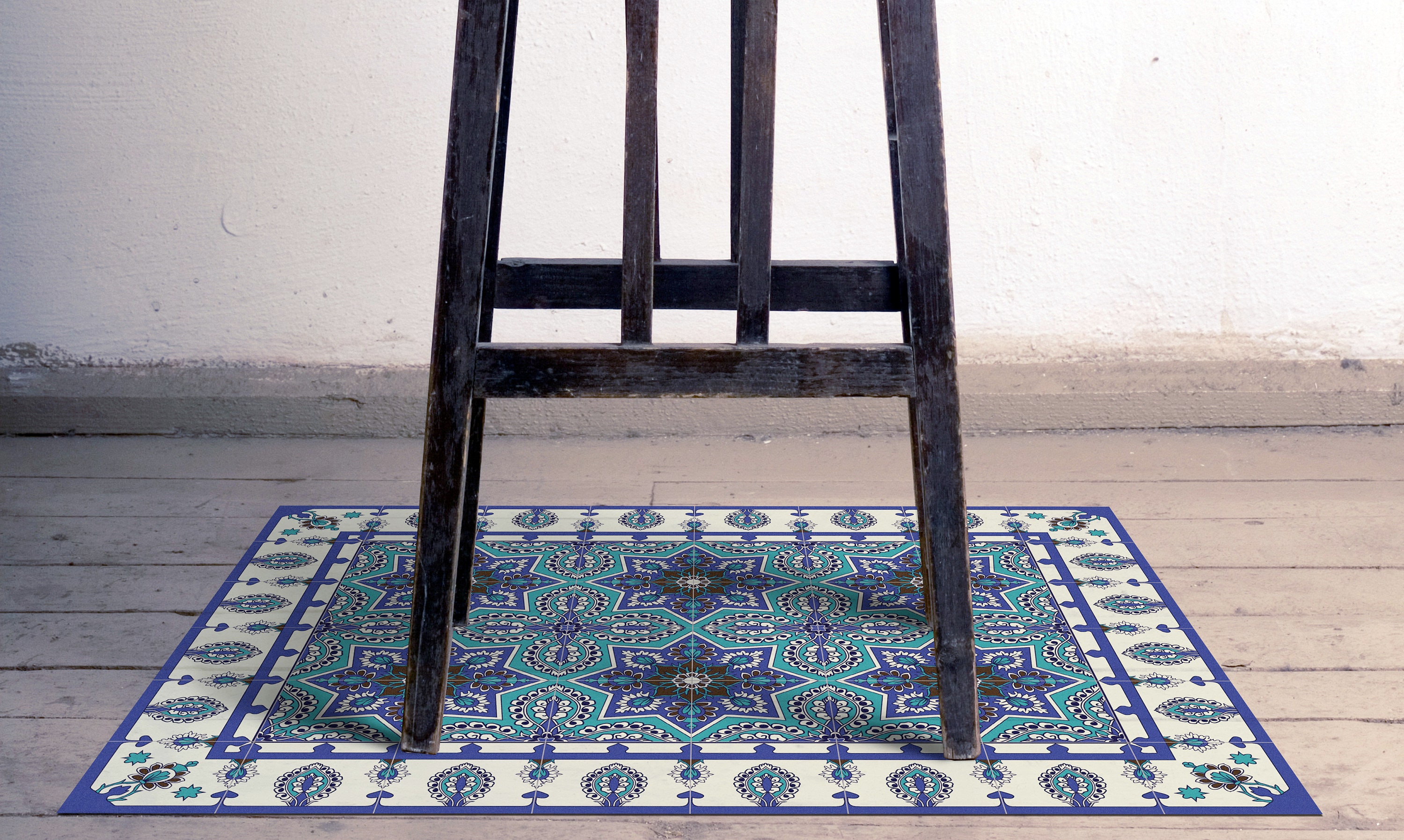 TIVA DESIGN Eastern Star Vinyl Floor Mat Rug Runner Tile Etsy