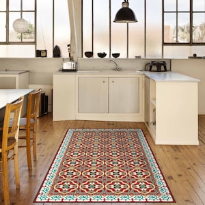 Vinyl Floor Mat, for the kitchen or the bath room  . Arabesque by  TIVA DESIGN