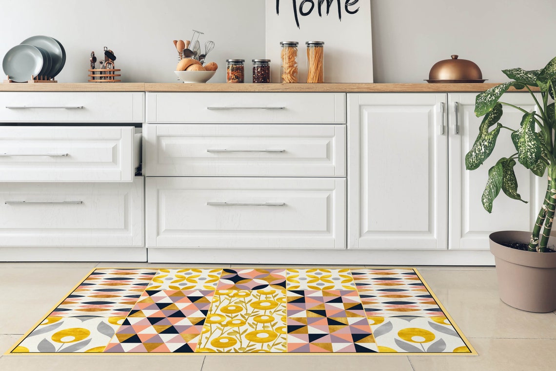 TIVA DESIGN Bauhaus Vinyl Floor Mat Decorative Rug Runner Etsy