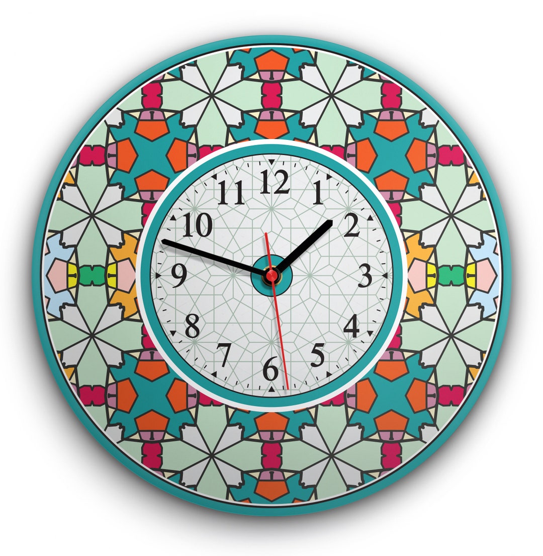 Memphis Art Wall Clock, Acrylic Glass, Silent Non Ticking - Etsy