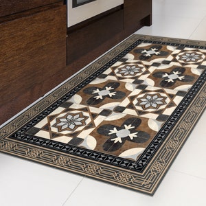 Vinyl Floor Mat, Rug, Runner Tile Flooring. Knights Templa by TIVA DESIGN