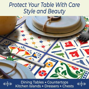 Heat Resistant Vinyl Table Runner Trivet, " Scandinavian" by TIVA DESIGN
