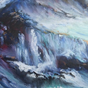 Väggkonst på canvas, Isle of Iona Seascape Giclee-tryck, Staffa, Treshnish Isles från North End of Iona, Skottland EtsyUK bild 3