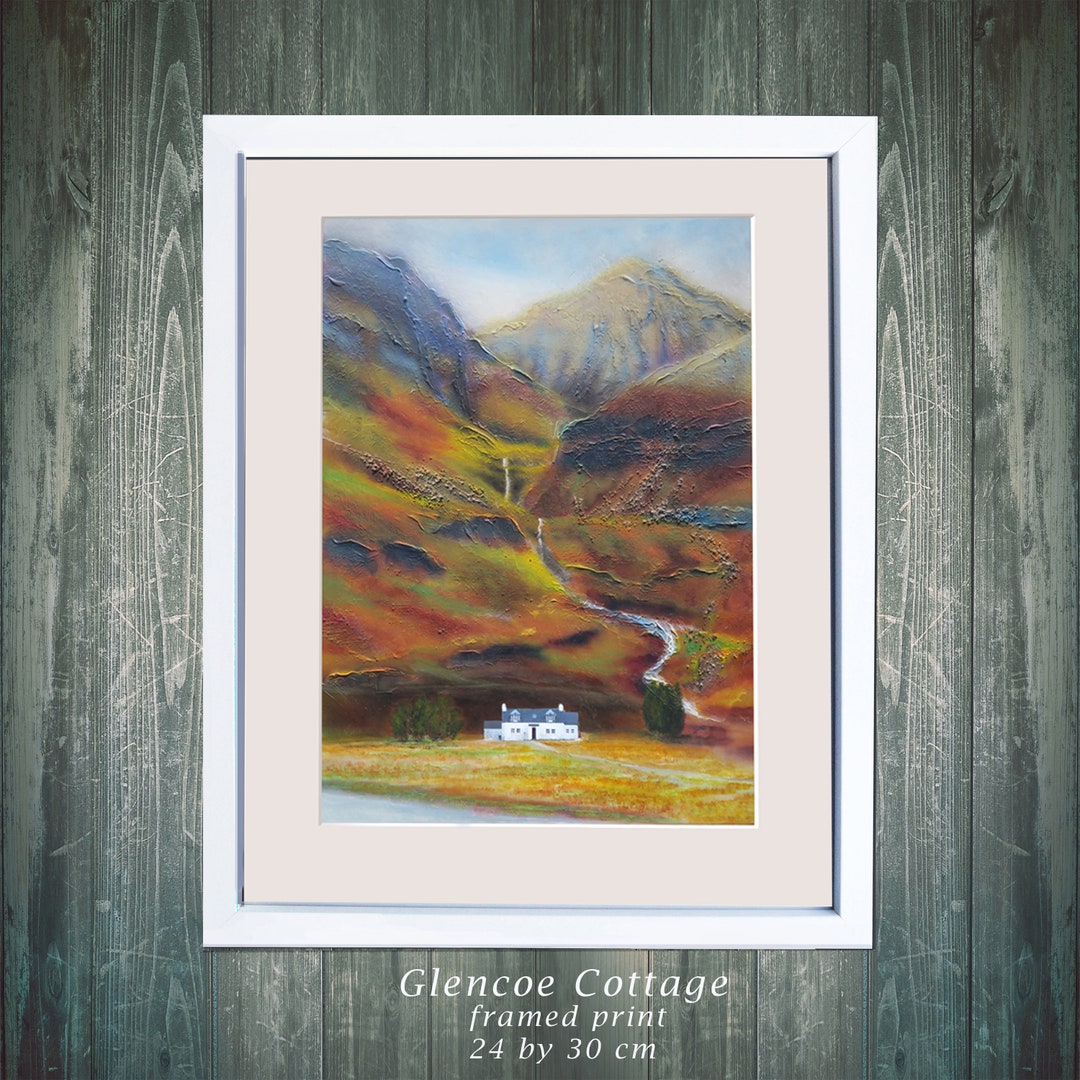 Glencoe Cottage Fine Art Print Scottish Landscape Wall Art Etsy UK
