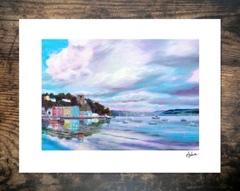 Tobermory-tryck, konst från Isle of Mull, skotskt landmärke, Balamory