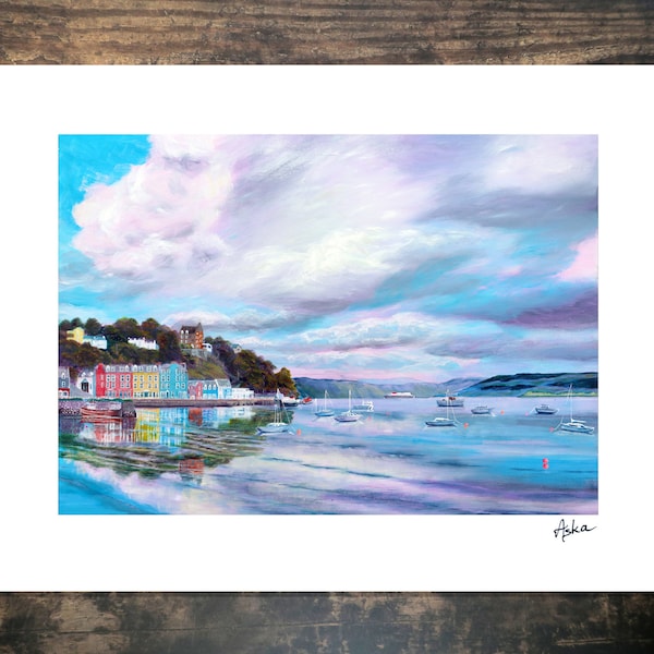 Tobermory print, Isle of Mull art, Scottish landmark, Balamory