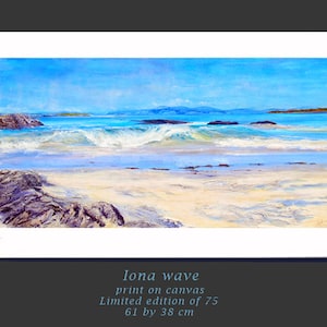 Iona Wave canvas art print, Iimited edition modern wall art decor, Wedding Gift, Anniversary gift by Aska
