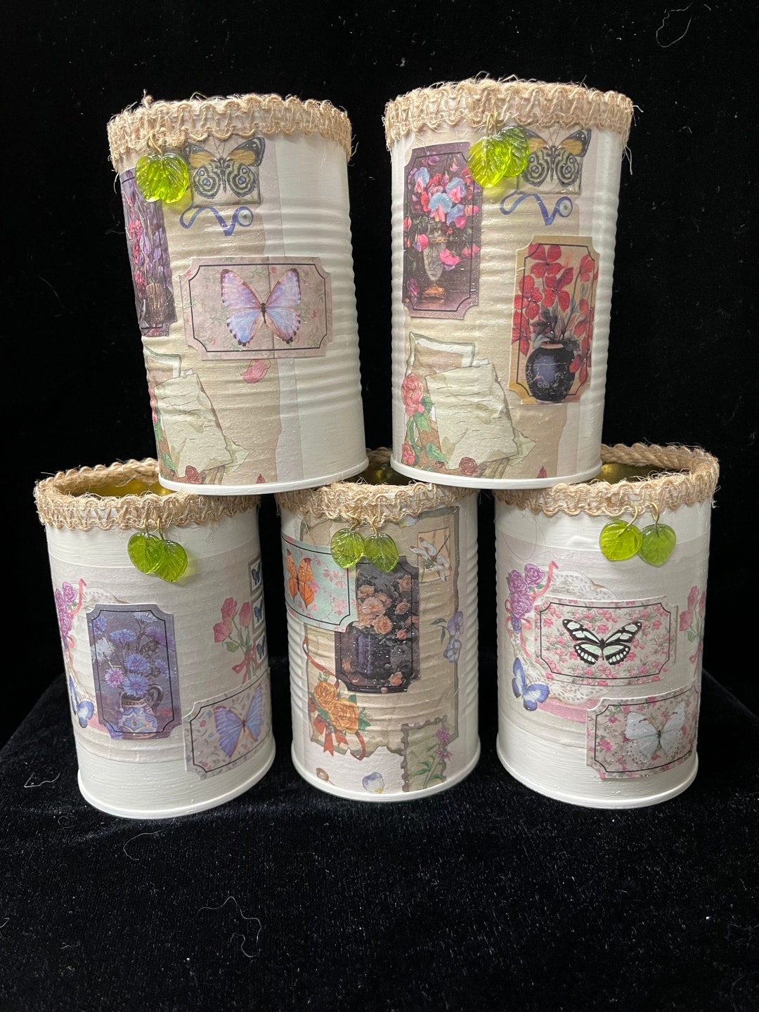 Ephemera Decorated Pencil Cup, Art Brush Holder - Etsy