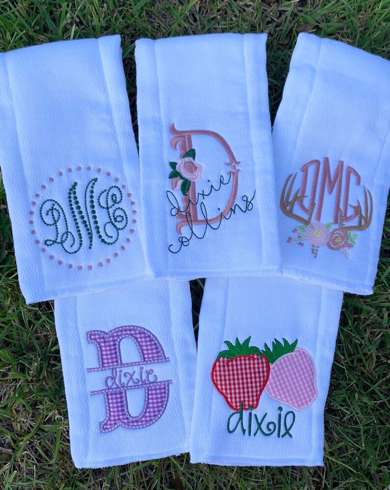 ONE Burp Cloths Personalized Boy Girl Southern Baby Gift Set Etsy