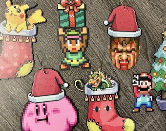 Video Game Christmas Ornaments - Nintendo inspired