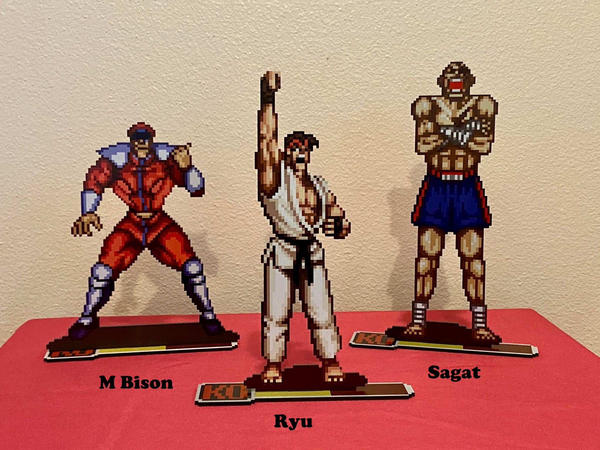 Street Fighter 2 Arcade Gaming Magnets ryu Guile M. Bison 