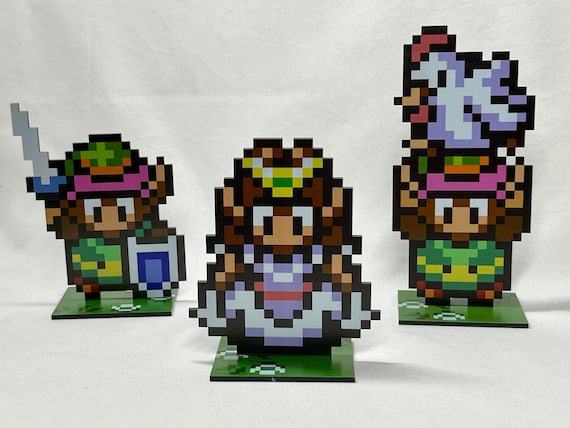 8-bit Link Legend of Zelda NES Pixel Art Sprite Wall 