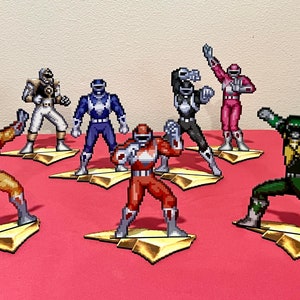 Mighty Morphin Power Rangers Sprites - Super Nintendo Video Game Inspired Art
