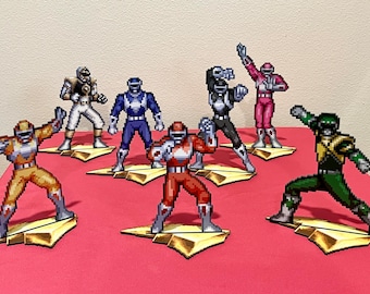 Mighty Morphin Power Rangers Sprites - Super Nintendo Video Game Inspired Art