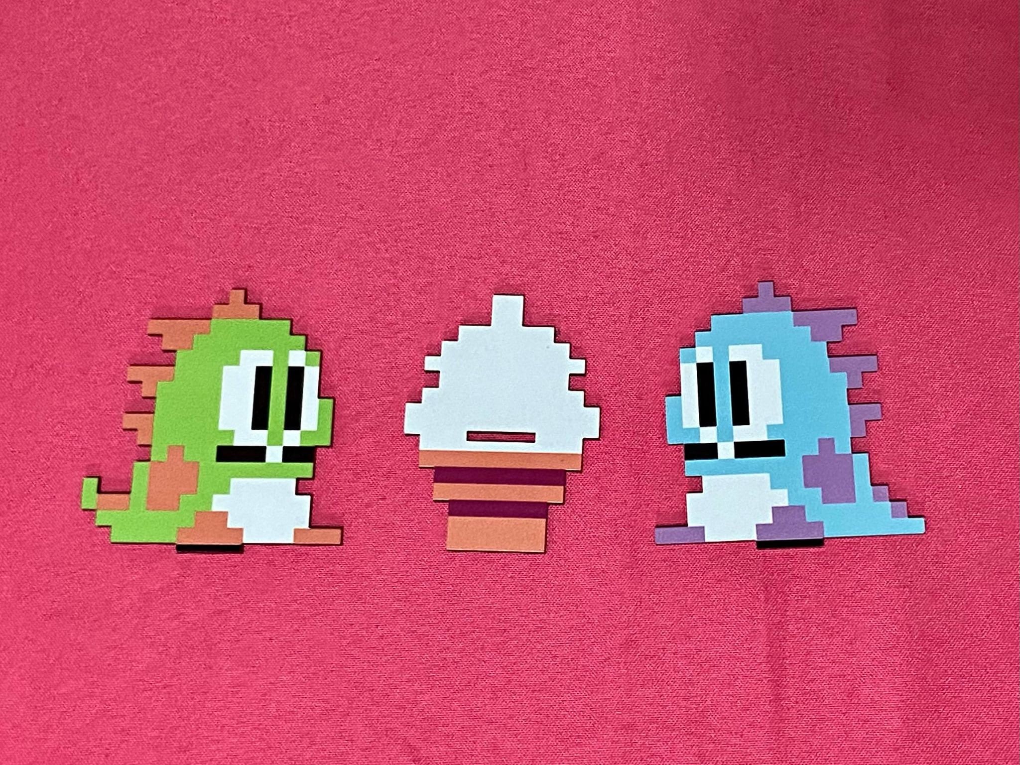 Bubble Bobble Perler Pixel Art with magnet option -  Portugal