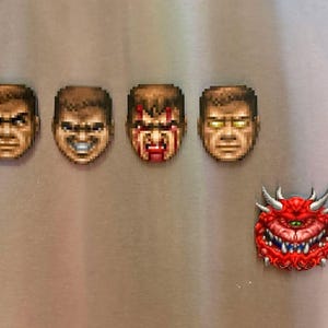 Doom Video Game Inspired Mini Magnets