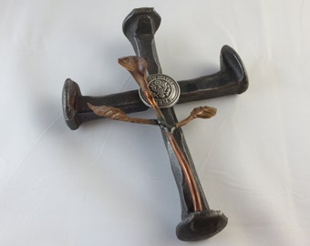 Railroad Spike Cross