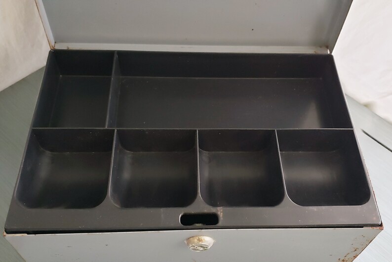 Vintage Cash Box, Money Box With Tray, Metal Storage Box, No Key, Movie ...