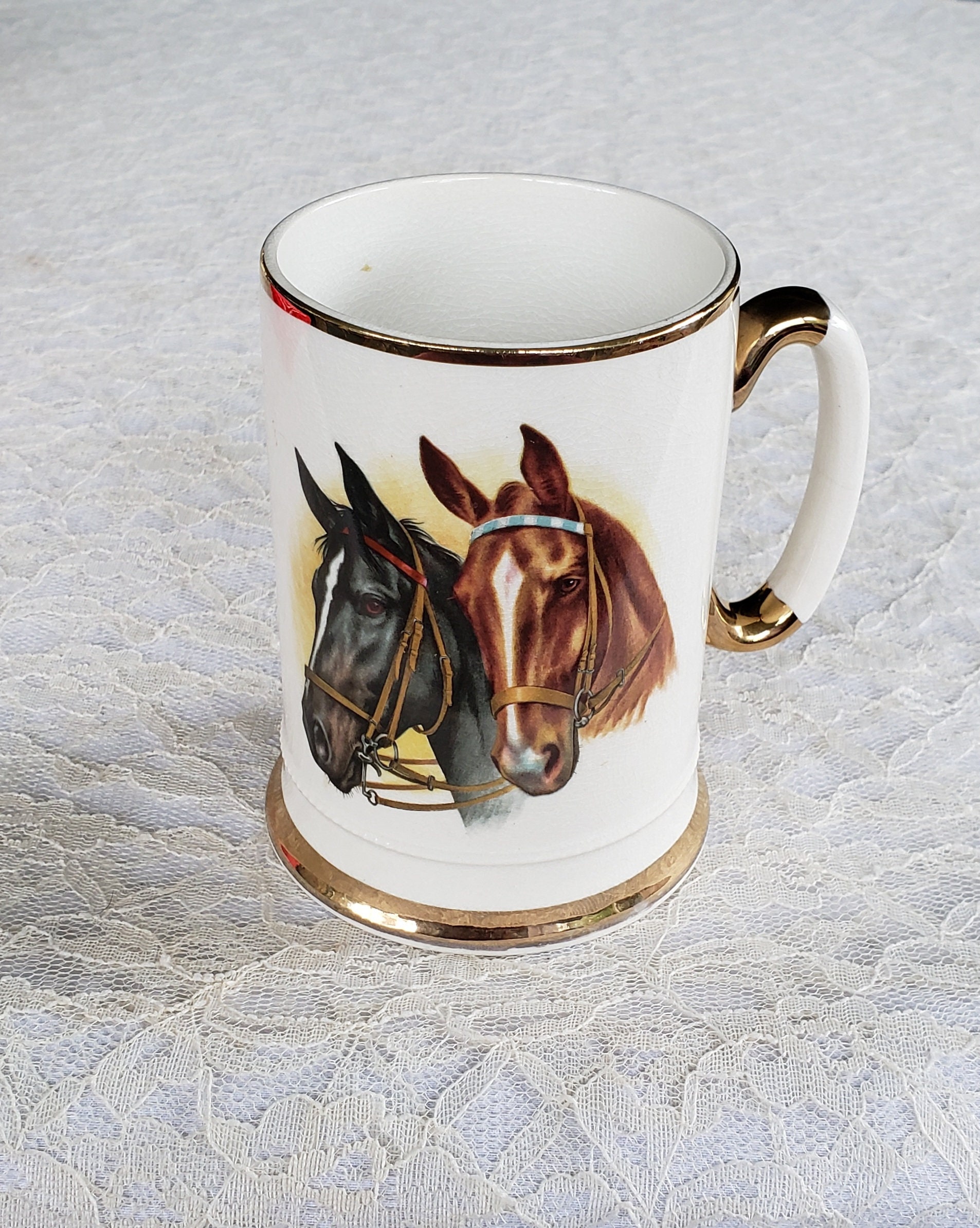 New Mugs Cups Horse Pattern Ceramic European Design High Quality
