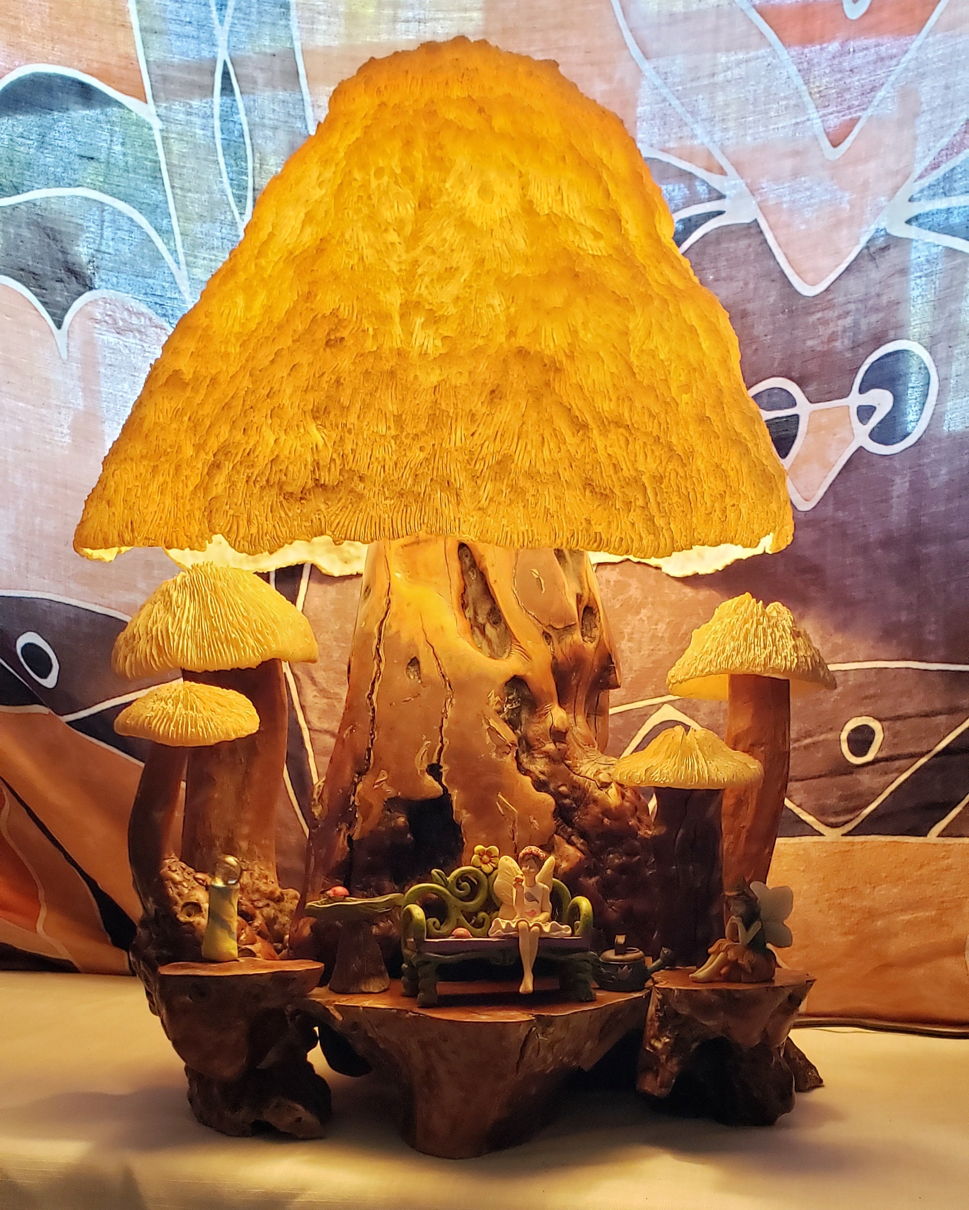 Vintage Magic Mushroom Lamp Co. / Company, HUGE 22 Burl Wood Table Lamp,  Genuine Wood, Faux Coral, Hippie Psychedelic, Nature Themed Decor - Etsy