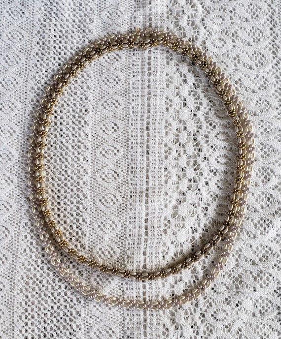 Antique FLAPPER Plaited Rope Necklace! ART DECO 1… - image 7